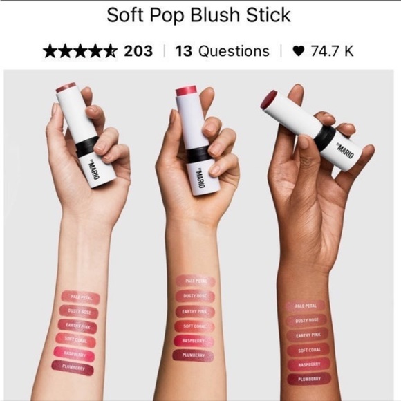 NIB Makeup by Mario Soft Pop Blush Stick - EARTHY PINK - Picture 6 of 9